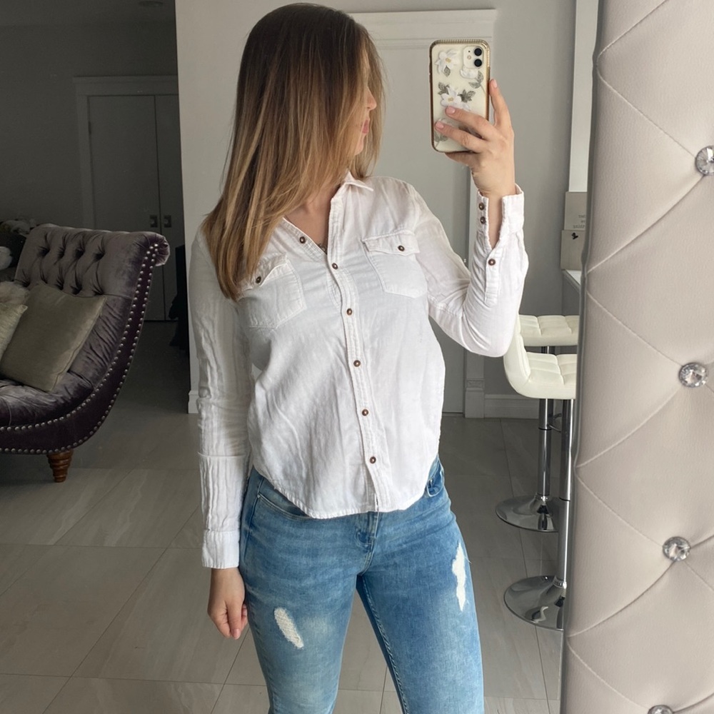 White Button down